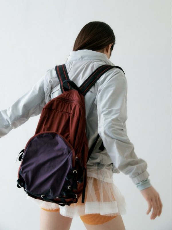 [Recycle] Nest Backpack (Plum Red)