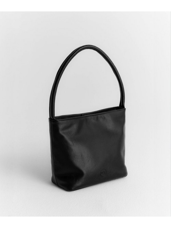 Leather Pot bag (Black)