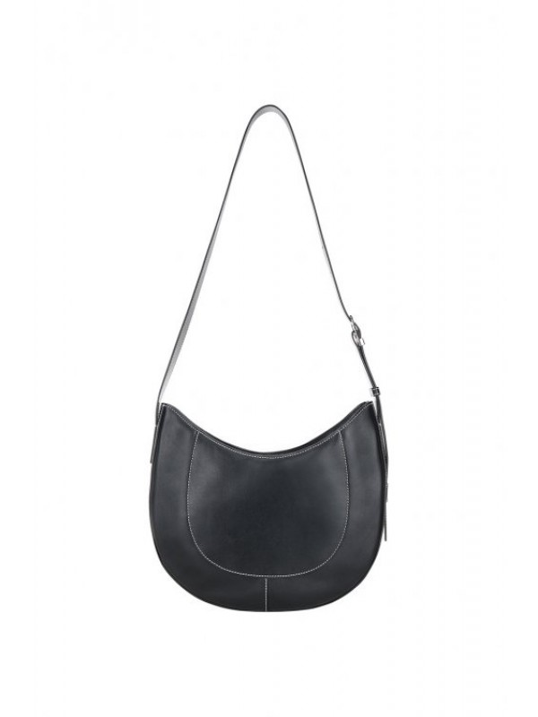 D Moon Leather Hobo - Black