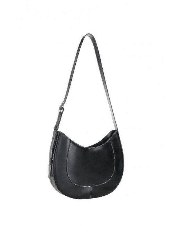 D Moon Leather Hobo - Black