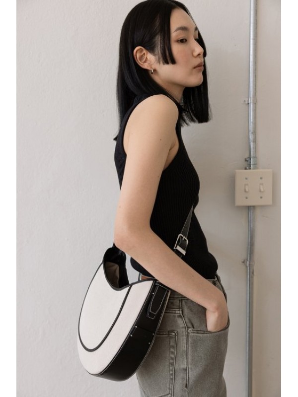 D Moon Canvas Hobo - Black