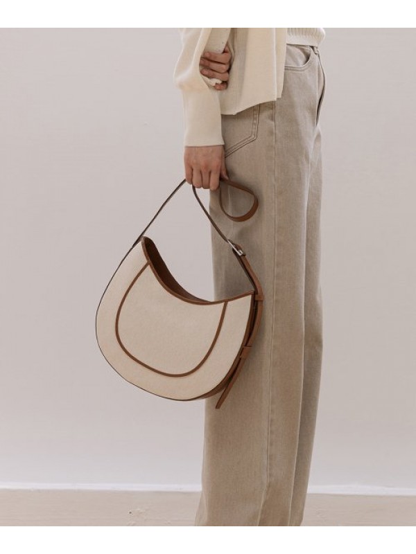 D Moon Canvas Hobo -Tan