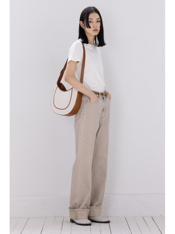 D Moon Canvas Hobo -Tan