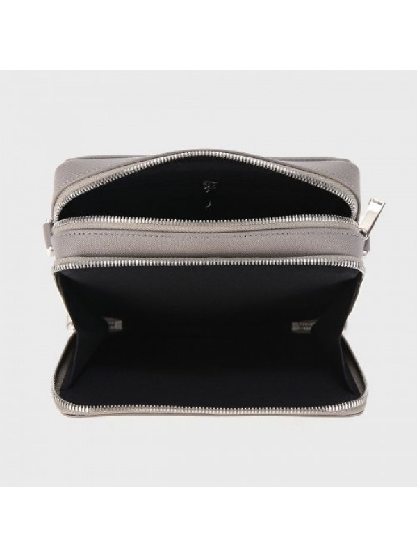 Square Pouch Messenger Bag Gray