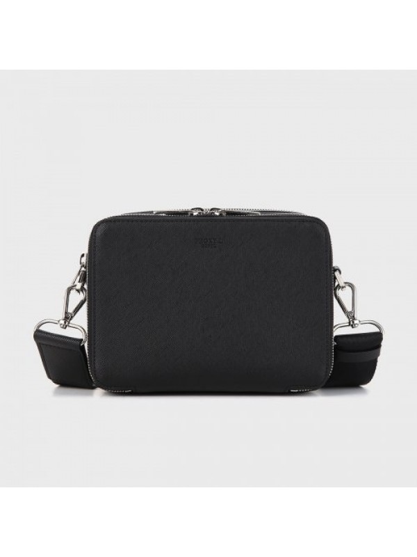 Square Pouch Messenger Bag Black