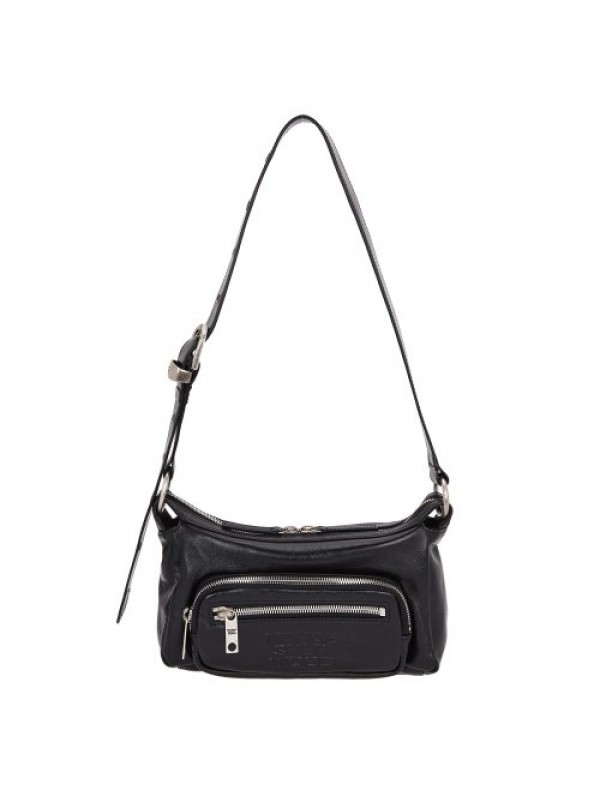 OUTPOCKET HOBO MINI_black glossy plain