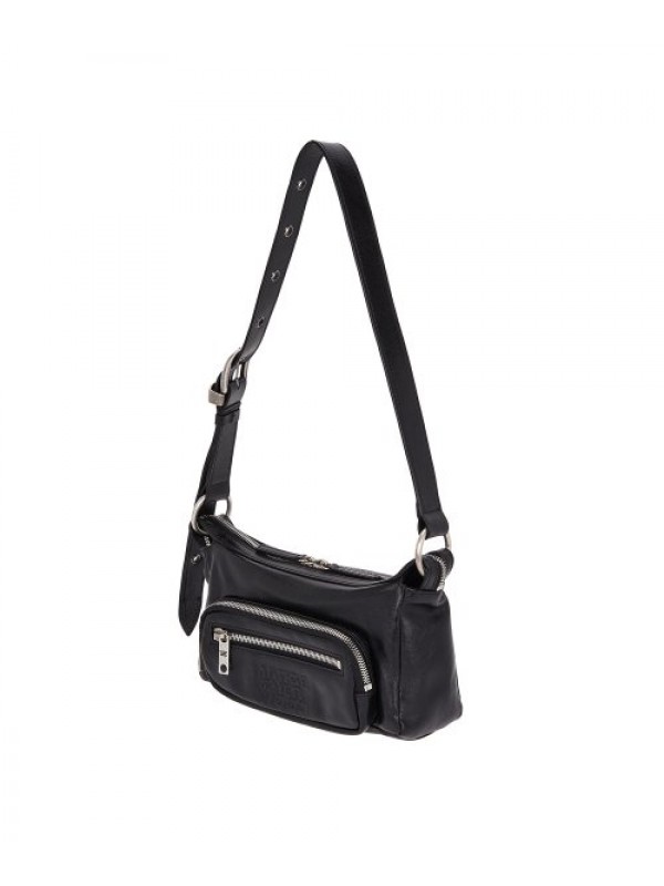 OUTPOCKET HOBO MINI_black glossy plain