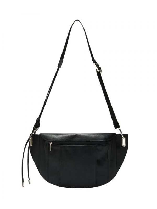 Cracked Stitch Sling Bag [BLACK]