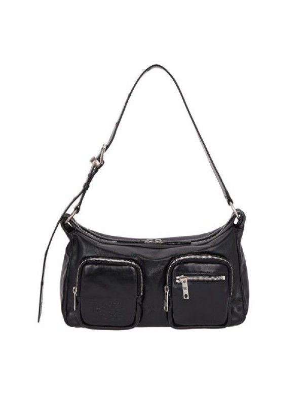 OUTPOCKET HOBO_black glossy plain