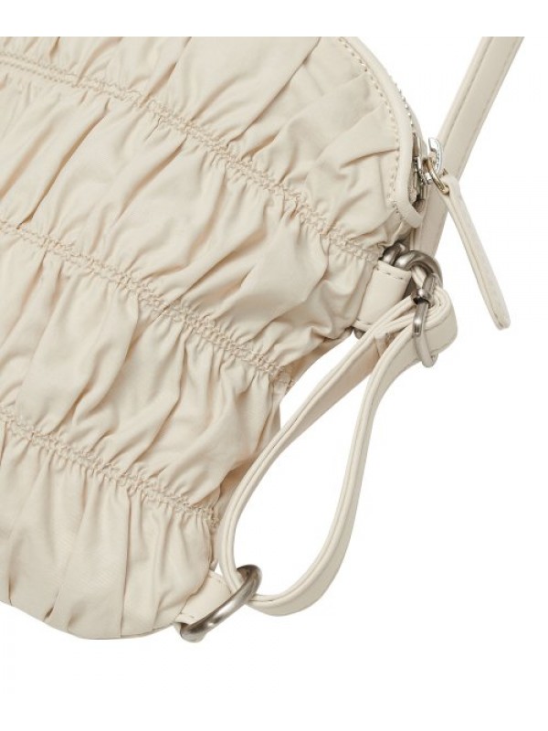 Shirring Crossbody Bag [Cream]