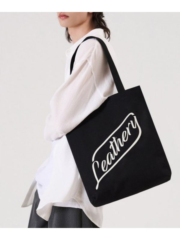 Cursive Logo Eco Bag [BLACK]