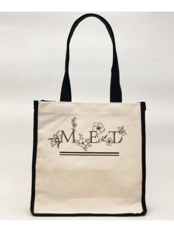 Metaphor Flower Eco Bag Black